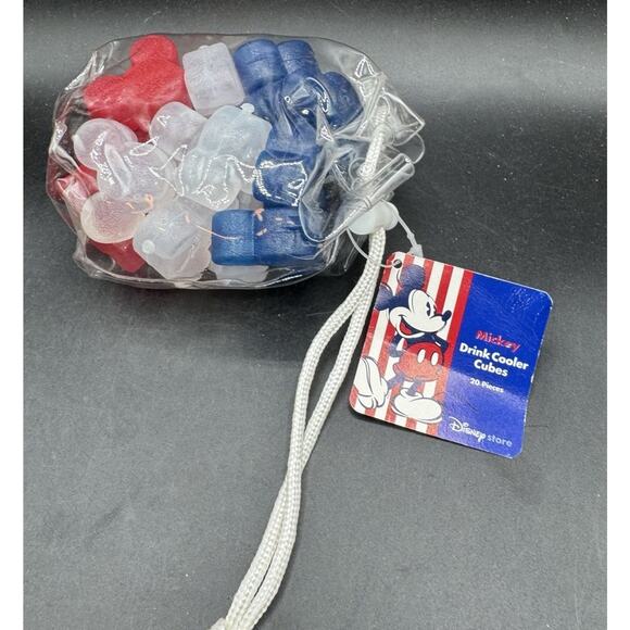 1990’s Disney Store Red White & Blue Mickey Mouse Reusable Ice Cubes 4th July D3 - Picture 1 of 9
